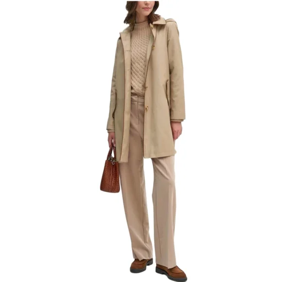 WOMEN'S LAUREN RALPH LAUREN CLASSIC TAN TRENCH COAT JACKET SIZE XL - Picture 11 of 12